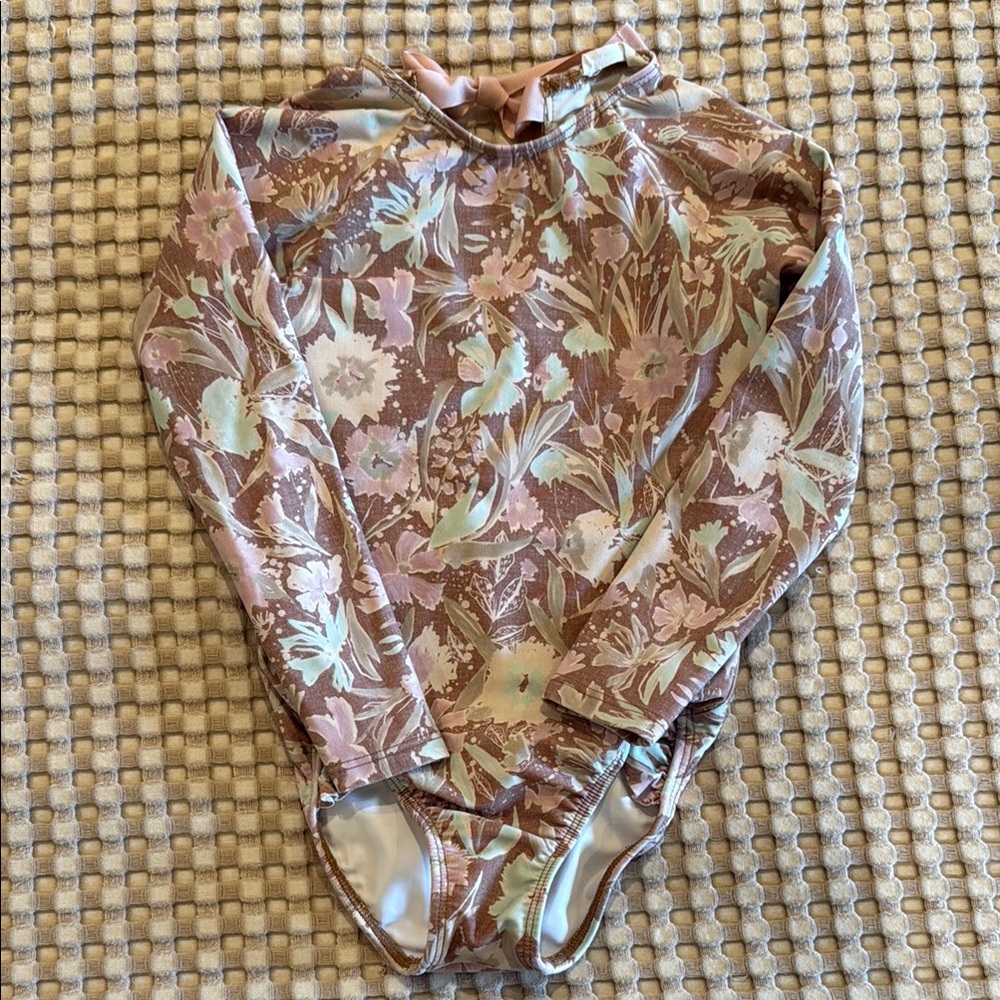 Minnow Floral Long Sleeve Swimsuit